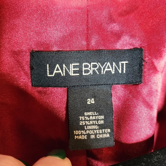 Lane Bryant Red Velvet Button Blazer Jacket Plus Size 24 - Picture 10 of 14